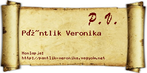Pántlik Veronika névjegykártya